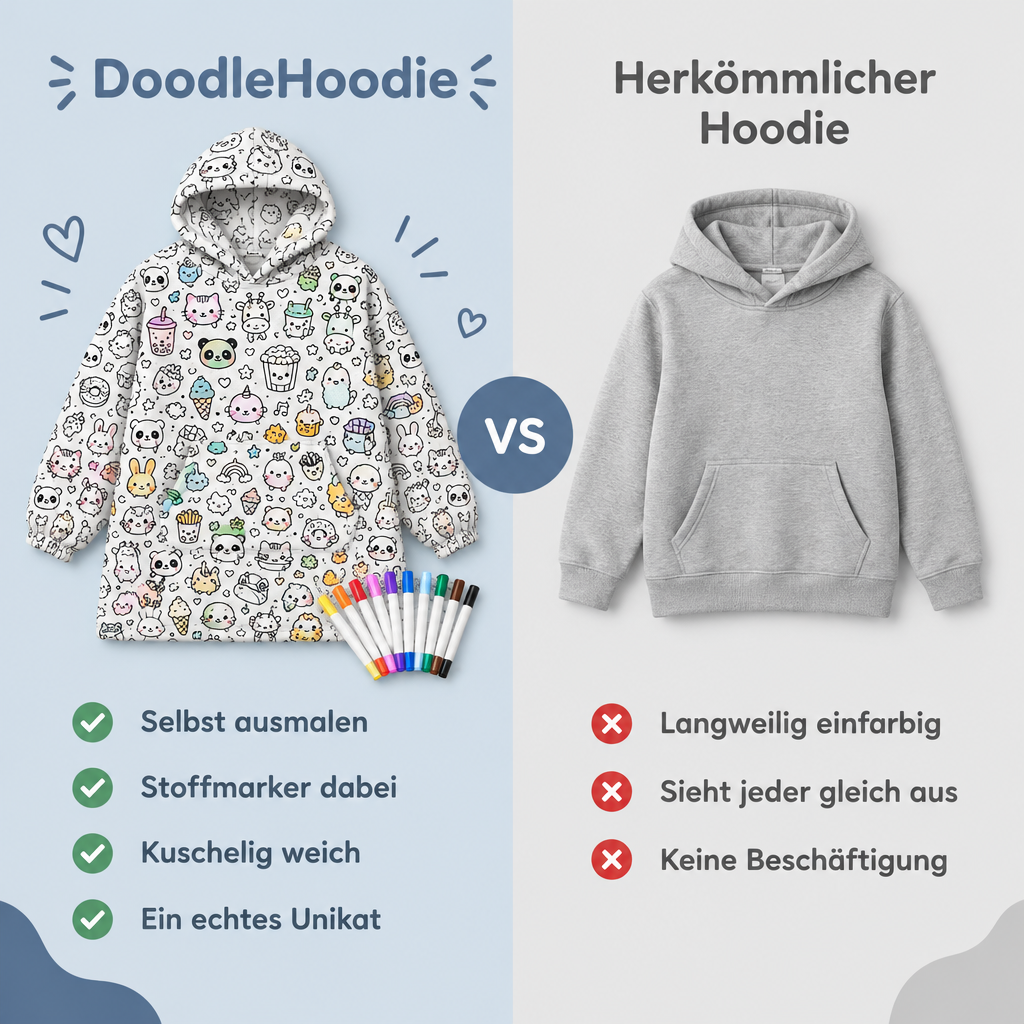 DoodleHoodie gegen herkömmlichen Hoodie